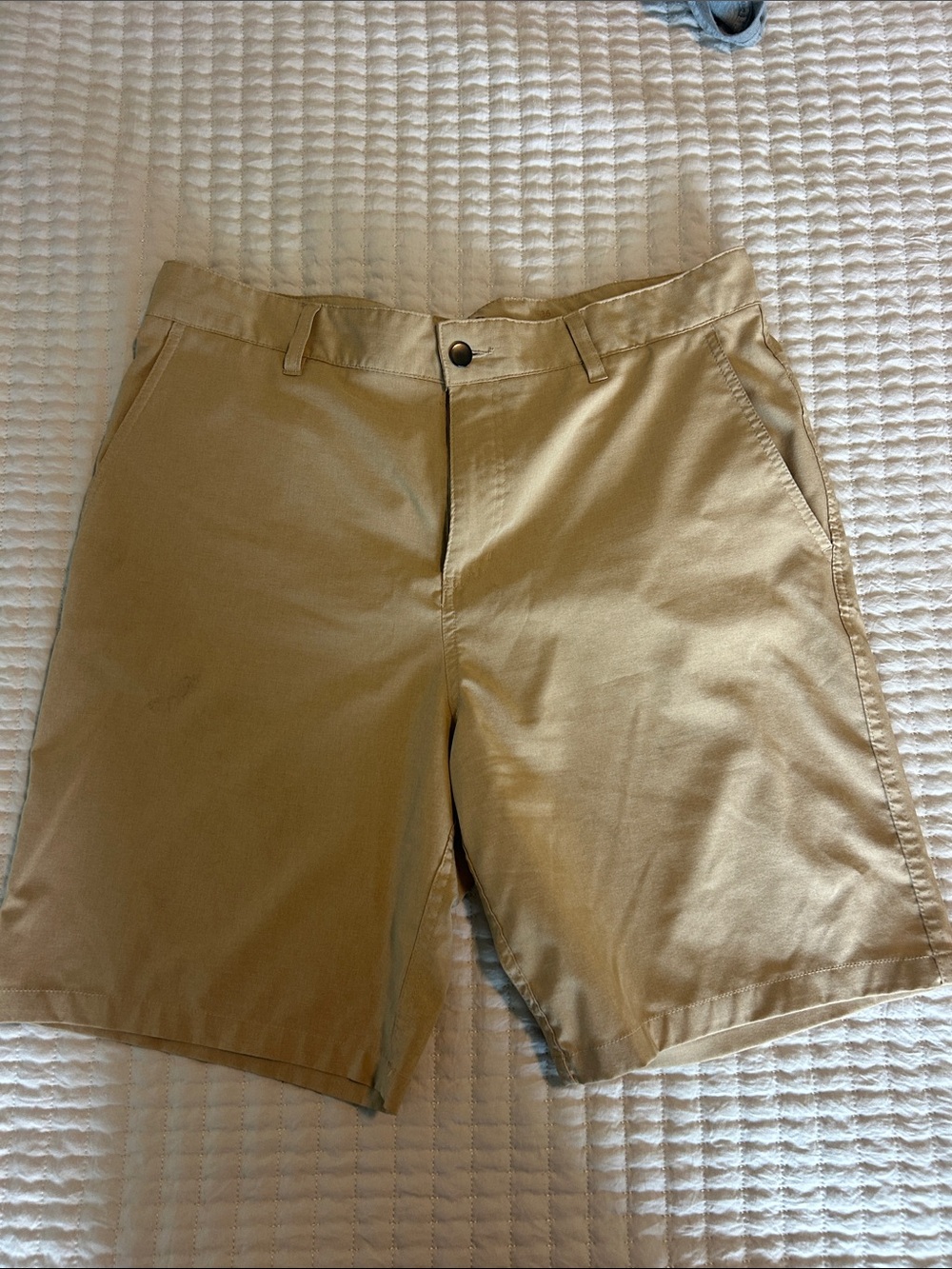 Panama Jack Men's Tan Flat-Front Chino Shorts